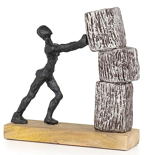 Moritz Skulptur I braun Unterstützung I 27,5 x 8 x 27,5 cm I Holzdeko I Skulpturen Deko I Modern I Wohnzimmer I aus Holz I Holzskulptur Moritz Skulptur I braun Unterstützung I 27,5 x 8 x 27,5 cm I Holzdeko I Skulpturen Deko I Modern I Wohnzimmer I aus Holz I Holzskulptur von Moritz