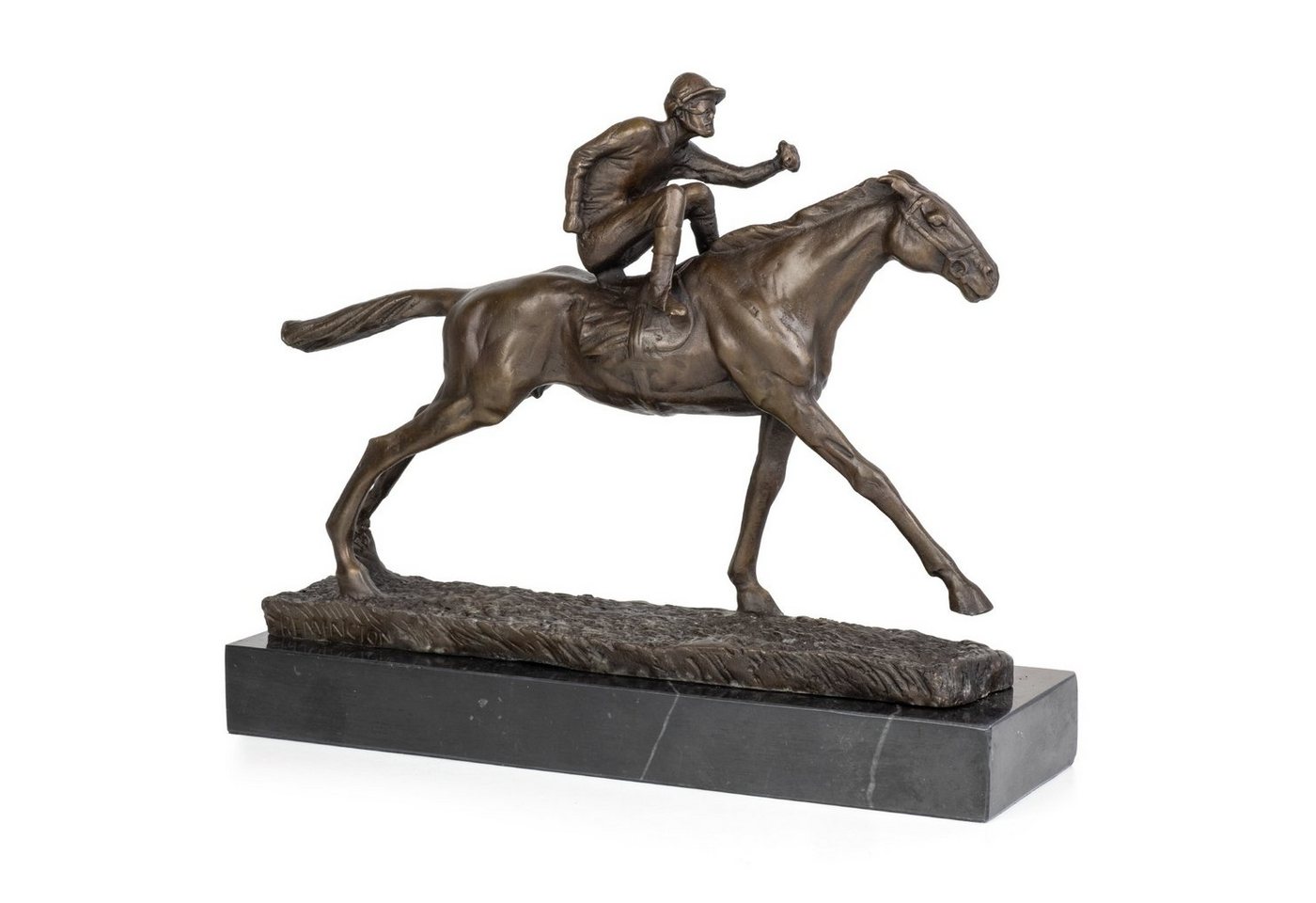 Moritz Dekofigur Bronzefigur Jockey und Pferd, Bronzefigur Figuren Skulptur für Regal Vitrine Schreibtisch Deko von Moritz