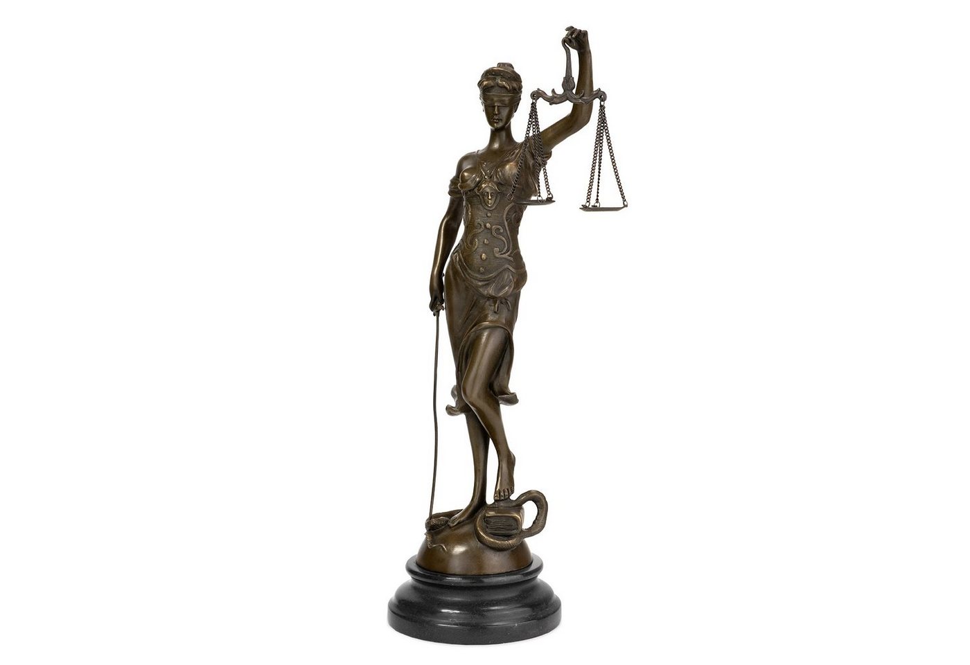 Moritz Dekofigur Bronzefigur Lady Justice, Bronzefigur Figuren Skulptur für Regal Vitrine Schreibtisch Deko von Moritz