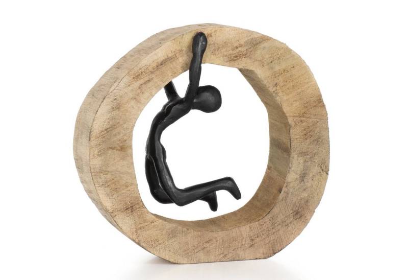 Moritz Skulptur Nicht aufgeben, Holz, Tischdeko, Fensterdeko, Wanddeko, Holzdeko, Weihnachtsdeko von Moritz