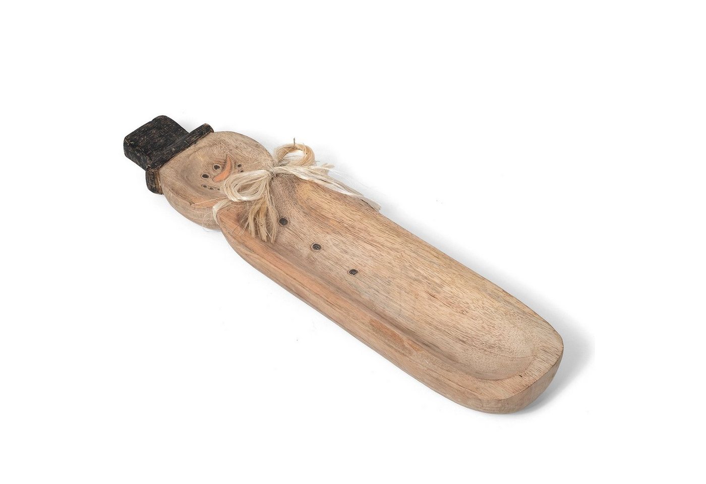 Moritz Dekoobjekt Schneemann Deko Nussschale 49 cm, Holz, Tischdeko, Fensterdeko, Wanddeko, Holzdeko, Weihnachtsdeko von Moritz