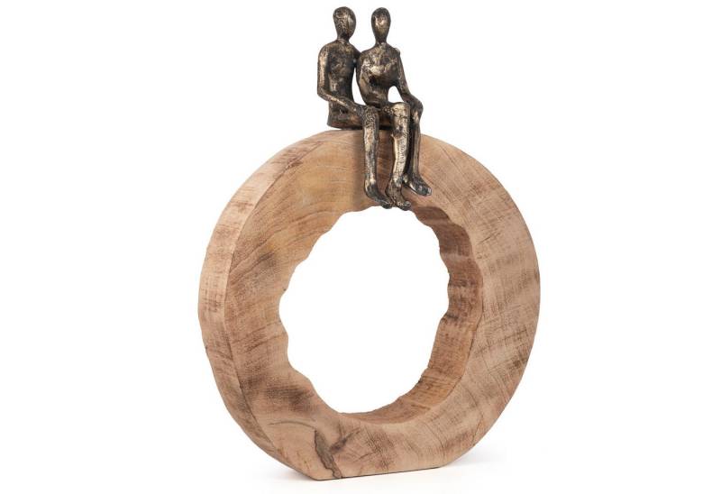 Moritz Skulptur Skulptur "Be Together" 39x28x6cm, Dekoobjekt Holz, Tischdeko, Fensterdeko, Wanddeko, Holzdeko von Moritz