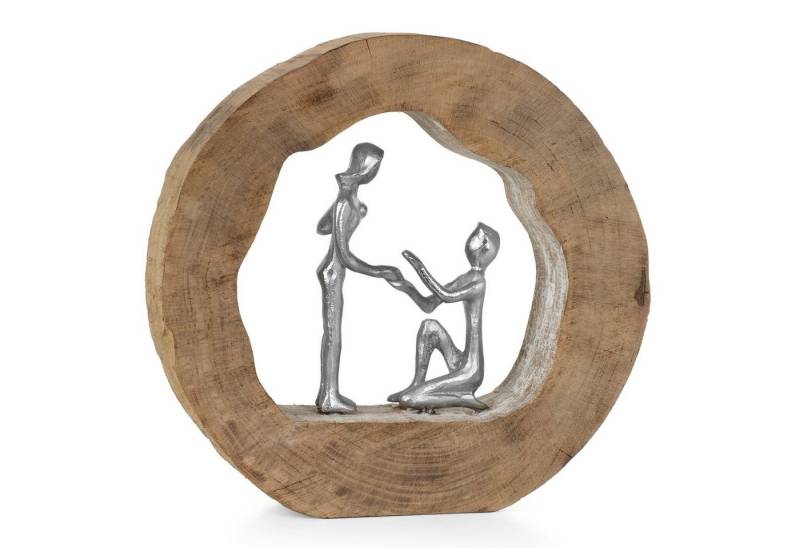 Moritz Skulptur Skulptur Heiratsantrag 29x6x28cm Antrag, Dekoobjekt Holz, Tischdeko, Fensterdeko, Wanddeko, Holzdeko von Moritz