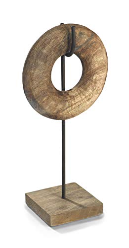 Moritz Skulptur Symbol Kreis Unendlichkeit Mangoholz mit Stahl Säule Rost Design Handarbeit Größe S Small Donut I Braun Moritz Skulptur Symbol Kreis Unendlichkeit Mangoholz mit Stahl Säule Rost Design Handarbeit Größe S Small Donut I Braun von Moritz