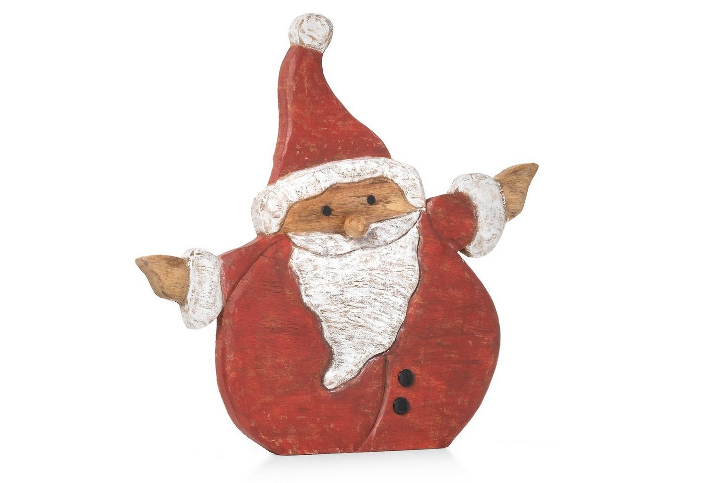 Moritz Dekoobjekt Weihnachtsmann Figur Santa Claus 48 cm, Holz, Tischdeko, Fensterdeko, Wanddeko, Holzdeko, Weihnachtsdeko von Moritz