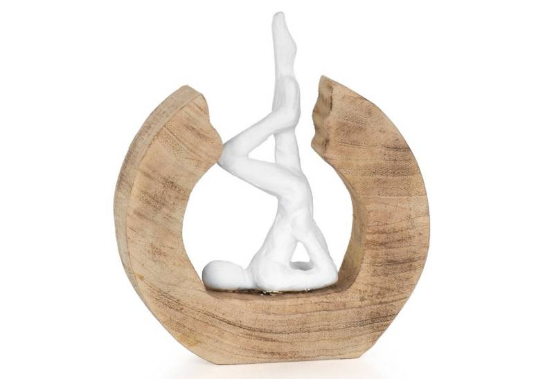 Moritz Skulptur Yoga Schulterstand, Holz, Tischdeko, Fensterdeko, Wanddeko, Holzdeko, Weihnachtsdeko von Moritz