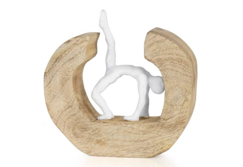 Moritz Skulptur Yoga das Rad, Holz, Tischdeko, Fensterdeko, Wanddeko, Holzdeko, Weihnachtsdeko von Moritz