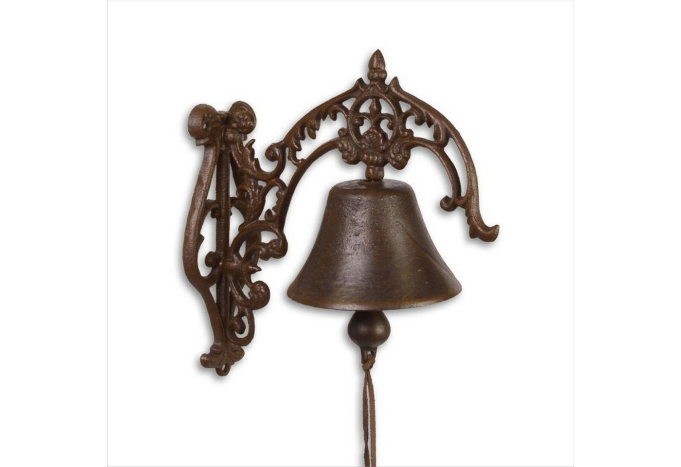 Moritz Gartenfigur Glocke mit Ornamenten groß, Gusseisen Türglocke Wandglocke Glocke Klingel Gong Antik Landhaus von Moritz