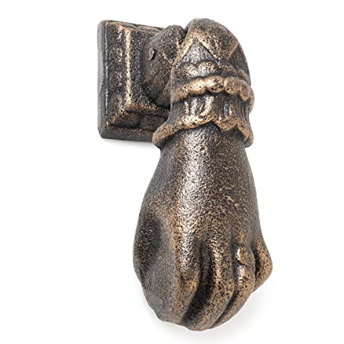 Moritz Türklopfer Hand schlägt zu Antik Stil Gusseiesen Rustikal Türklingel Door Knocker Barock Türglocke Haustür Türdekoration Türgong von Moritz