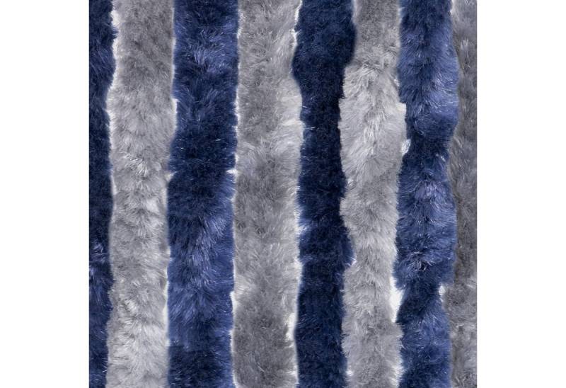 Moritz Türvorhang Flauschvorhang 118 x 230 cm blau grau (1 St), Hakenaufhängung, abdunkelnd, Chenille Vorhänge Camping Türvorhang Wohnwagen Wohnmobil Zubehör von Moritz