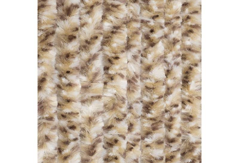 Moritz Türvorhang Flauschvorhang 118 x 230 cm braun grau meliert (1 St), Hakenaufhängung, abdunkelnd, Chenille Vorhänge Camping Türvorhang Wohnwagen Wohnmobil Zubehör von Moritz