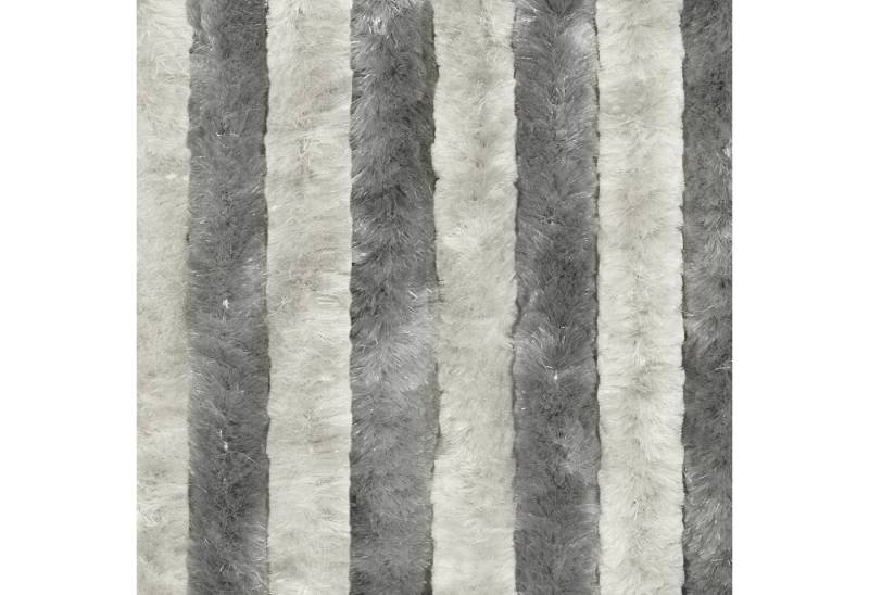 Moritz Türvorhang Flauschvorhang 118 x 230 cm grau silber (1 St), Hakenaufhängung, abdunkelnd, Chenille Vorhänge Camping Türvorhang Wohnwagen Wohnmobil Zubehör von Moritz