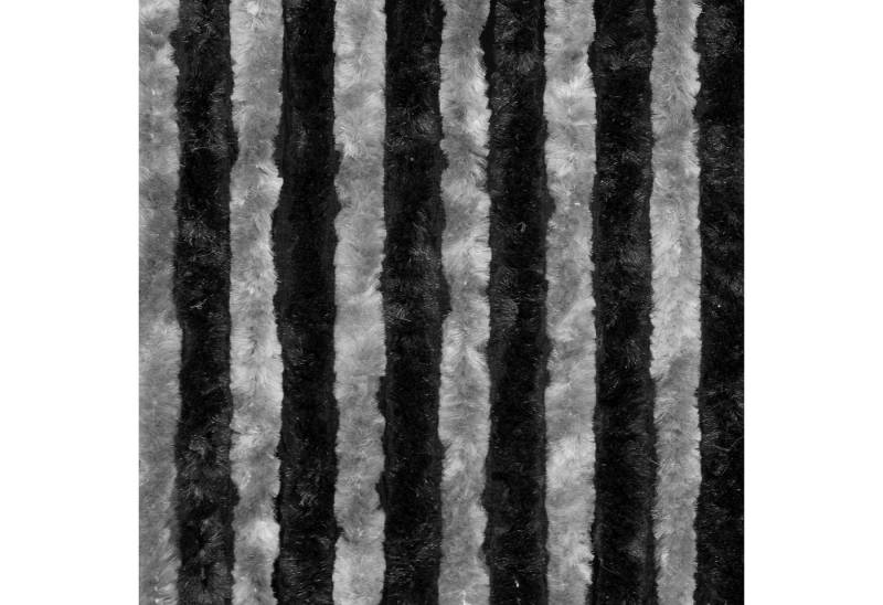 Moritz Türvorhang Flauschvorhang 118 x 230 cm schwarz grau (1 St), Hakenaufhängung, abdunkelnd, Chenille Vorhänge Camping Türvorhang Wohnwagen Wohnmobil Zubehör von Moritz