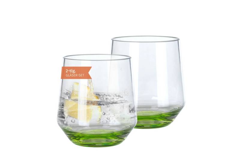 Moritz Tumbler-Glas Milano Wasserglas green line 2er Set aus Polycarbonat 340 ml bruchfest Moritz Tumbler-Glas Milano Wasserglas green line 2er Set aus Polycarbonat 340 ml bruchfest von Moritz