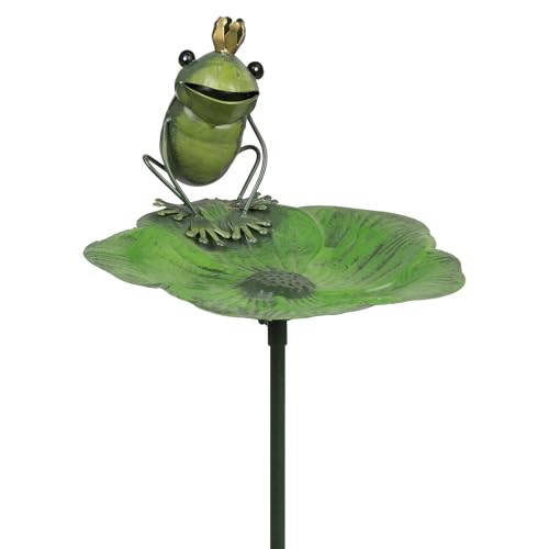 Moritz Vogeltränke Garten Froschkönig 28 x 24 x 123 cm Gartendeko Gartenstecker Gartenfigur Tierfigur Deko von Moritz