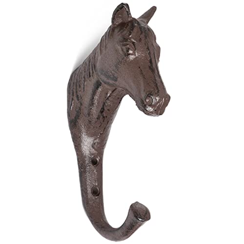 Moritz Wandgarderobe Garderobe Pferdekopf Garderobenleiste Haken Gußeisen Kleiderhaken Garderobenhaken Vintage von Moritz