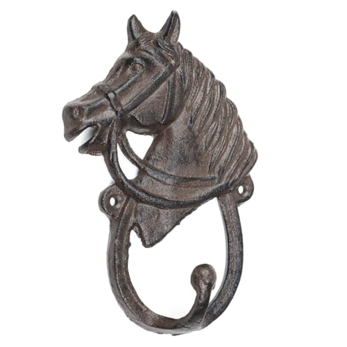 Moritz Wandhaken Pferdekopf aus Gusseisen Vintage Look Haken Wanddeko Pferd Landhausstil rustikal für Flur Garderobe Stall braun 16,5x11x4 cm massiver Eisenhaken Moritz Wandhaken Pferdekopf aus Gusseisen Vintage Look Haken Wanddeko Pferd Landhausstil rustikal für Flur Garderobe Stall braun 16,5x11x4 cm massiver Eisenhaken von Moritz