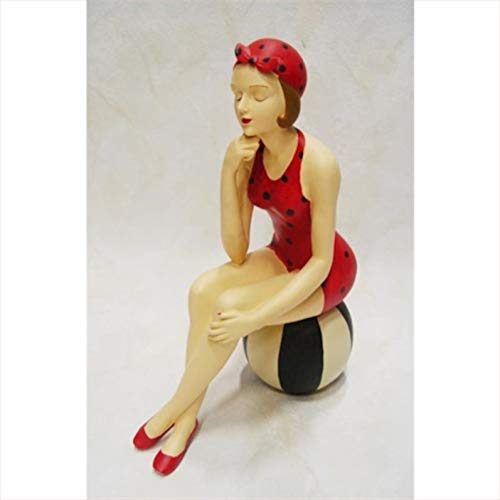 Pin Up Girl Deko Figur Lady Burlesque 50 /60 er Jahre Neu Nostalgie Stil H 38 cm von Moritz