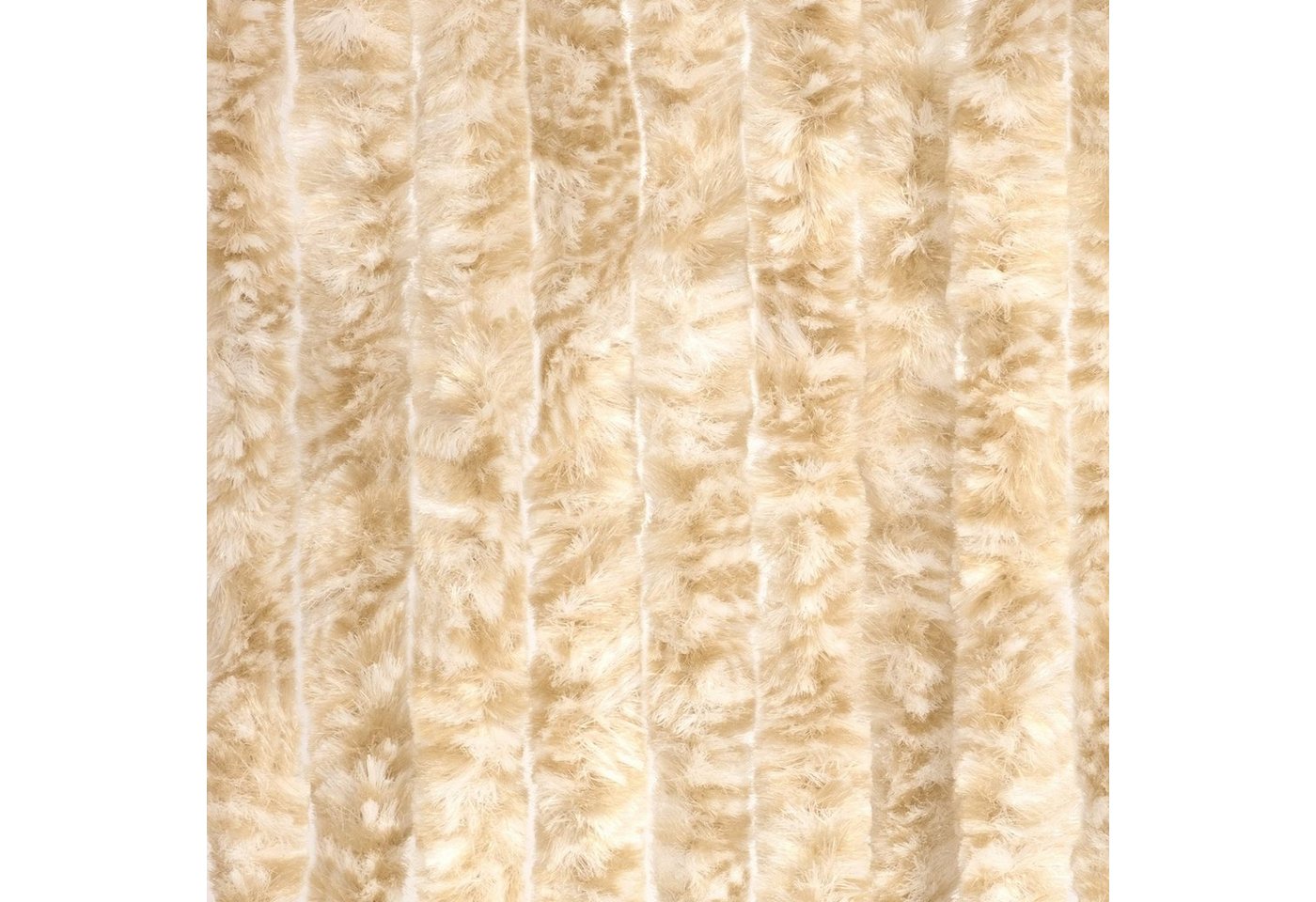 Türvorhang Flauschvorhang 100 x 230 cm beige weiß, Moritz, Hakenaufhängung (1 St), abdunkelnd, Chenille Vorhänge Camping Türvorhang Wohnwagen Wohnmobil Zubehör von Moritz