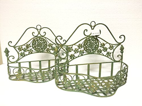 Pflanzkorb Pflanzkörbe Wandkörbe 2er Set Paar Metall Landhausstil Shabby von Moritz