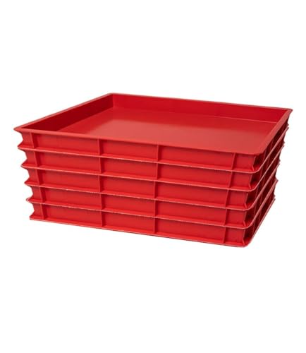 Morleos 5x Pizzaballenbox | 60x40x7 cm | Rot | Made in Italy | Gärbox Teigballenbox Teigwanne Teigbox Teigkasten Hefekiste | stapelbar | Pizza - Waffel - Kuchen - Brotteig Morleos 5x Pizzaballenbox | 60x40x7 cm | Rot | Made in Italy | Gärbox Teigballenbox Teigwanne Teigbox Teigkasten Hefekiste | stapelbar | Pizza - Waffel - Kuchen - Brotteig von Pizza Lover