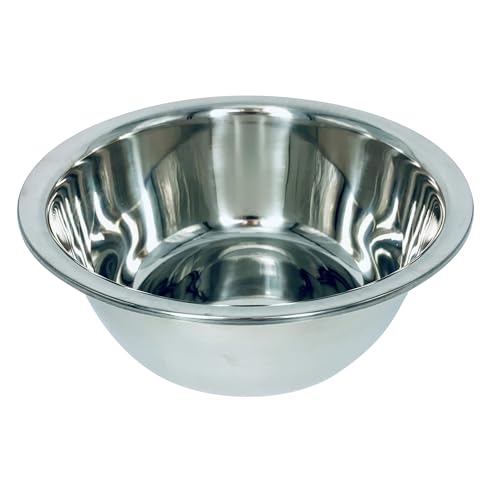 Morleos Edelstahl Schüssel | Ø 27 cm | 3,8 Liter | Rührschüssel Salatschüssel Universalschüssel | spülmaschinen- & ofenfest | stapelbar | Küchenutensilie Gastro von Morleos