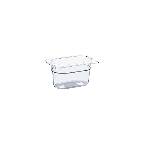 Morleos GN Behälter Polycarbonat Kunststoff | Gastronomie GastroNorm Lebensmittelbehälter | vers. Größen wählbar (GN 1/9 65 mm) von Morleos