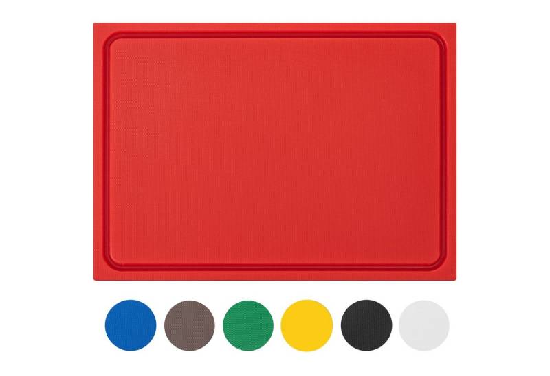 Morleos Schneidebrett Schneidebrett mit Saftrille aus HDPE 500 Kunststoff, Kunststoff, (1-St., Schneidebrett), HDPE500 Kunststoffbrett, mit Saftrille, extra dick von Morleos