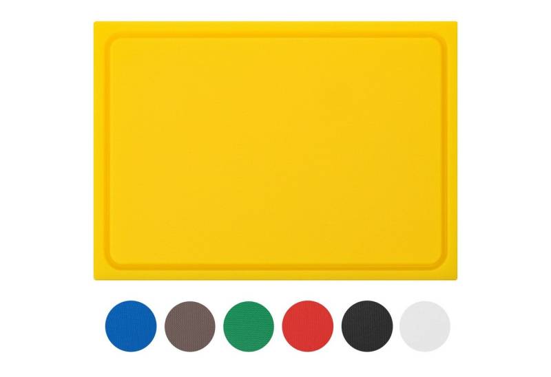 Morleos Schneidebrett Schneidebrett mit Saftrille aus HDPE 500 Kunststoff, Kunststoff, (1-St., Schneidebrett), HDPE500 Kunststoffbrett, mit Saftrille, extra dick von Morleos