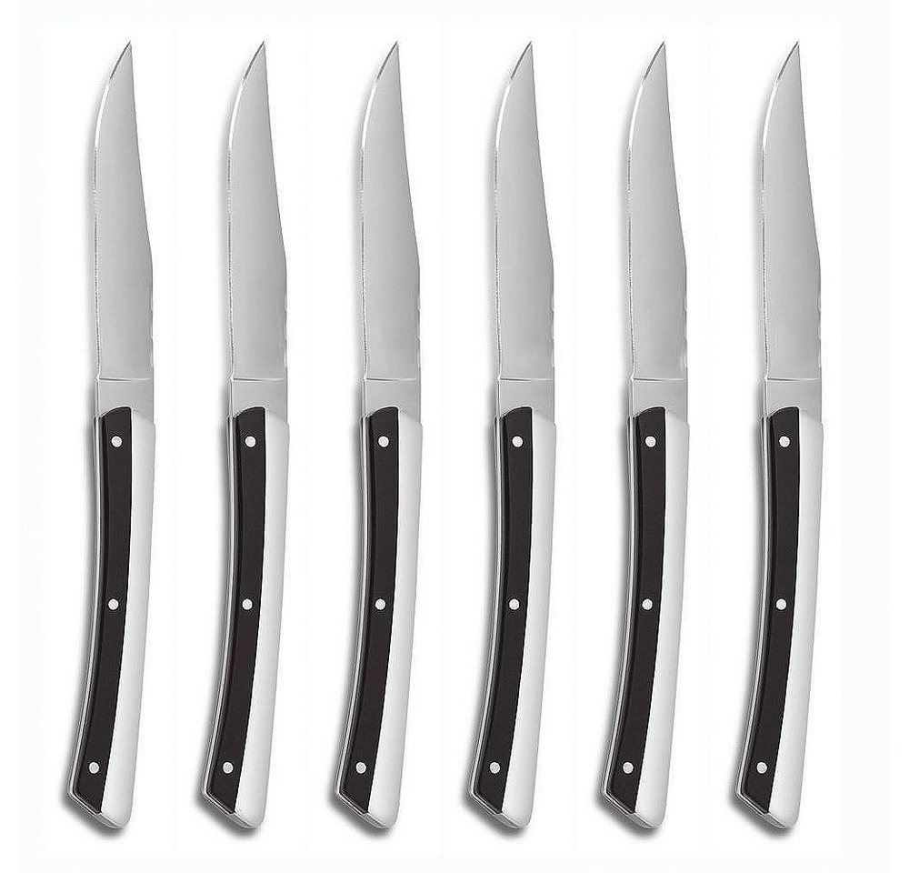 Morleos Steakmesser 6x Steakmesser Glattschliff Edelstahl Grillbesteck steak knife black Morleos Steakmesser 6x Steakmesser Glattschliff Edelstahl Grillbesteck steak knife black von Morleos