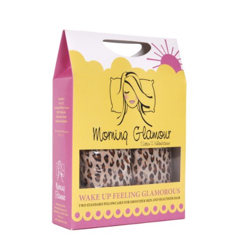 Morning Glamour 2er-Pack Signature Box Kissenbezüge, Leopardenmuster von Morning Glamour