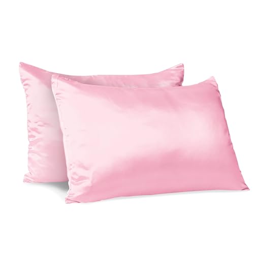 Morning Glamour 2er-Pack Signature Box Kissenbezüge, Pink von Morning Glamour