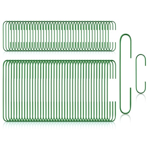 MorningRo 200 Stück Weihnachts-Ornament-Haken, 2 Größen, C-Form, Weihnachtsbaumhaken, Metalldraht, Ornament-Kleiderbügel für Weihnachtsbaumdekoration, zum Aufhängen (grün) von MorningRo