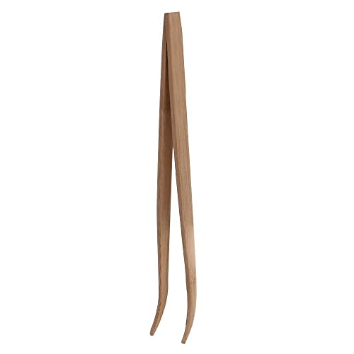 Abgewinkelte Reptilien-Pinzette, 28 cm, Bambus, umweltfreundlich, Fütterungswerkzeug für neue Pflanzen, lange Zange von Morningmo