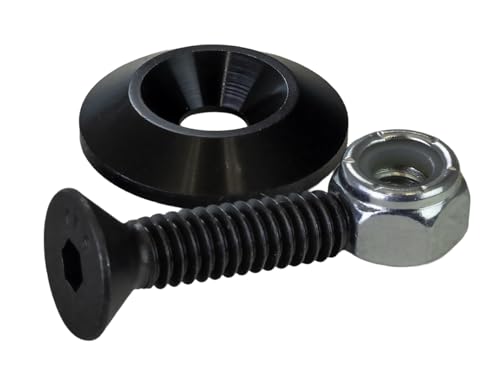 Moroso 71683 Kegelscheibe, 2,5 cm, schwarz eloxiert, mit Hardware, 10 Stück von Moroso