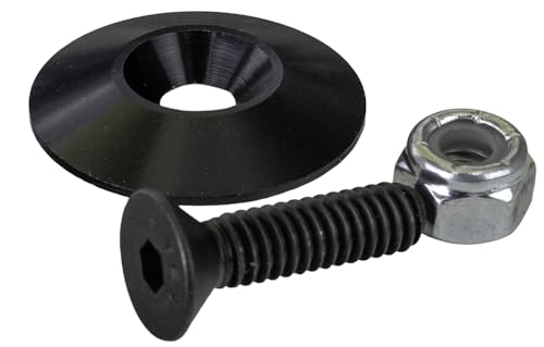 Moroso 71687 Kegelscheibe, 3,2 cm, schwarz eloxiert, mit Hardware, 10 Stück von Moroso