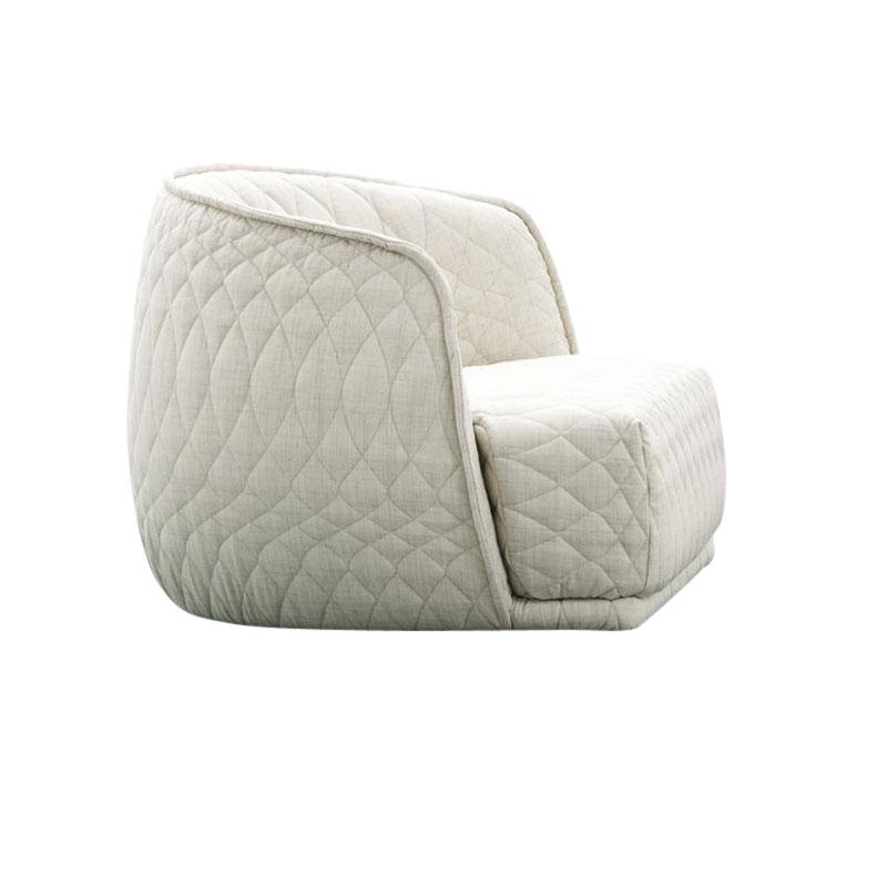 Moroso - Redondo Sessel - weiß/Stoff Redondo 4 100% Leinen/BxHxT 95x75x94cm von Moroso