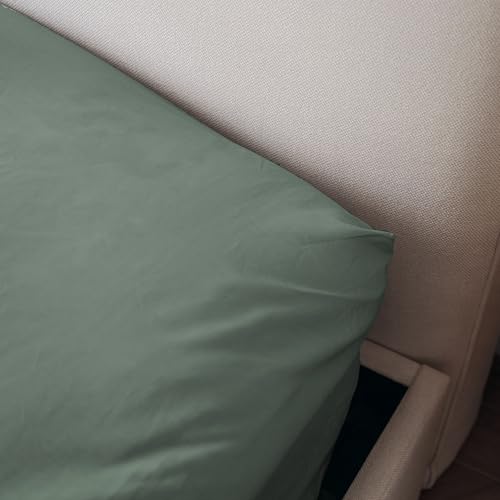 Spannbettlaken 160 x 200 cm, grünes Perkal-Bettlaken aus 100% Baumwolle | Maschinenwaschbar. Weich und extrem atmungsaktiv für angenehme Nächte MORPHEA Frankreich Spannbettlaken 160 x 200 cm, grünes Perkal-Bettlaken aus 100% Baumwolle | Maschinenwaschbar. Weich und extrem atmungsaktiv für angenehme Nächte MORPHEA Frankreich von Morphea France