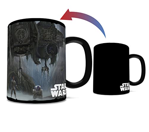 Star Wars – Luke Skywalker – Yoda – R2D2 – Do. Or Do Not There Is No Try – Thomas Kinkade Studios – Eine 473 ml Morphing Mugs Heat Sensitive Clue Becher – Full Image offenbared, wenn heiße von Morphing Mugs