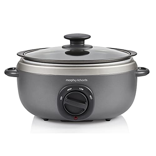 Morphy Richards 460022 Anbraten und Eintopfen 3,5 Liter Oval Slow Cooker Titan von Morphy Richards