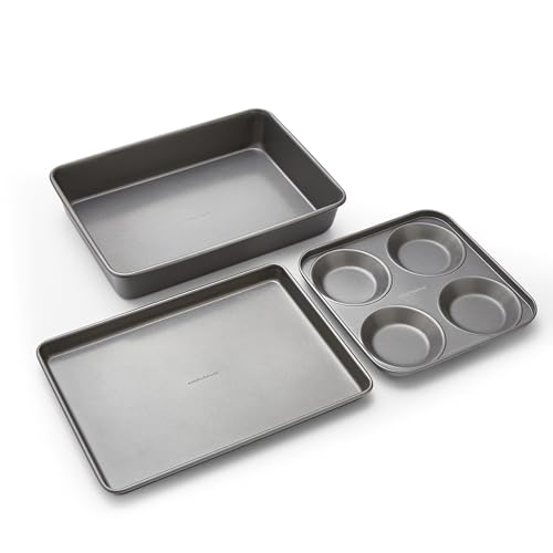 Morphy Richards Backformen-Set aus Karbonstahl – antihaftbeschichtete Yorkshire Puddingform, Ofenblech & Bräter | strapazierfähig, ofen- & spülmaschinenfest | gleichmäßige Wärmeverteilung | 849000 von Morphy Richards