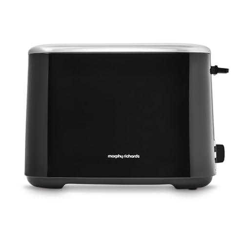 Morphy Richards Equip Black 222064 Toaster für 2 Scheiben, Auftauen und Aufwärmen, 2 Schlitze, Edelstahl von Morphy Richards