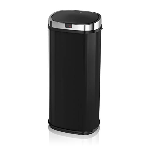 Morphy Richards Chroma 971502 Quadratischer Kücheneimer mit Infrarot-Bewegungssensortechnologie, 42 Liter Fassungsvermögen, Schwarz von Swan