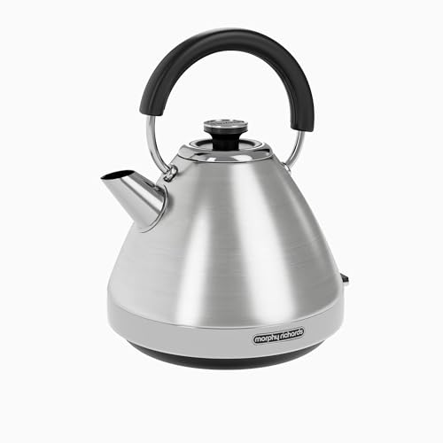 Morphy Richards Venture Pyramid Wasserkocher – gebürsteter Edelstahl – 1,5 l – schnelles Kochen – Metall – 100130 von Morphy Richards