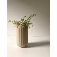 Große "Bowl Vase" Haferflocken-Matt-Finish Mid Century Modern von MorseStudioCo