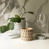 "Personalisierte Stapeln "Letter Coaster" Haferflocken Matte Finish Mid Century Modern." von MorseStudioCo