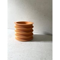 "stacking "Curvy Coaster" Orange Matte Finish Mid Century Modern." von MorseStudioCo