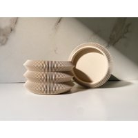 "stacking "Pagoda Coaster" Oatmeal Matte Finish." von MorseStudioCo