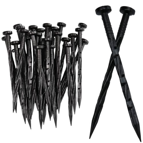 Moruska 30 Stück Kunststoff-Garteneinfassungen, 14 cm, Kunstrasen-Heringe, Rasenkantenpfähle für Landschaftsgrenzen, Unkrautbarriere, Wegeinfassung, Astro-Rasen und Unkrautmembran-Kontrolle Moruska 30 Stück Kunststoff-Garteneinfassungen, 14 cm, Kunstrasen-Heringe, Rasenkantenpfähle für Landschaftsgrenzen, Unkrautbarriere, Wegeinfassung, Astro-Rasen und Unkrautmembran-Kontrolle von Moruska