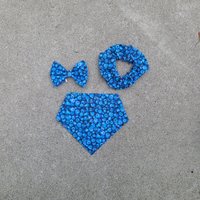 Hundehalstuch | Fliege Scrunchie - Obst Und Gemüse Bluebs von MosPets